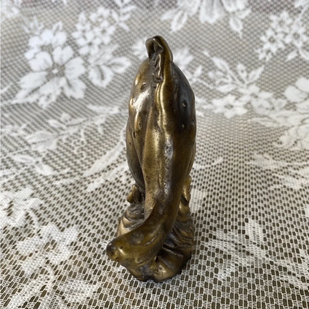 RARE Mid-Century Brass Goldfish Collectible Figurine - Picture 5 of 7